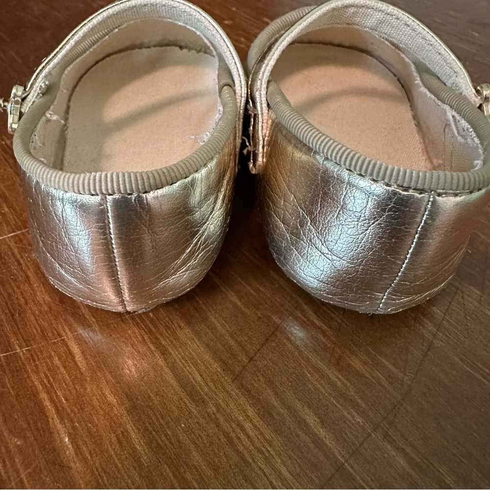 GAP Gold Baby Mary Jane’s, Size 6-12m - Picture 3 of 7